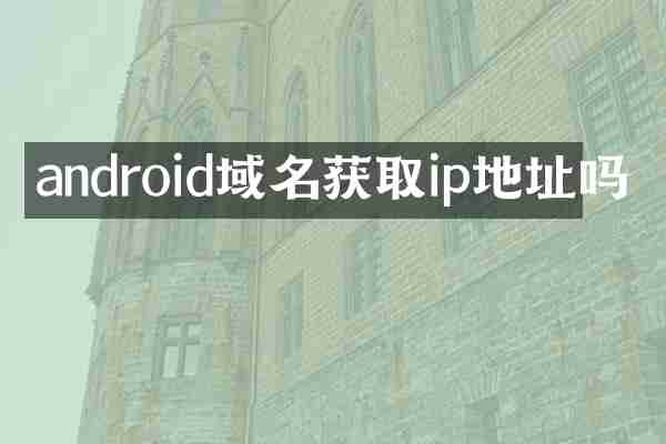 android域名获取ip地址吗