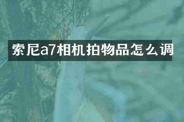 索尼a7相机拍物品怎么调