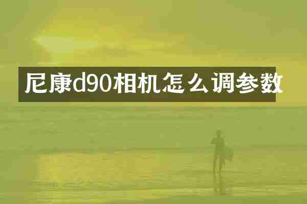 尼康d90相机怎么调参数