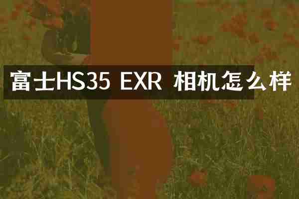 富士HS35 EXR 相机怎么样