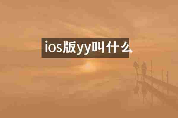 ios版yy叫什么