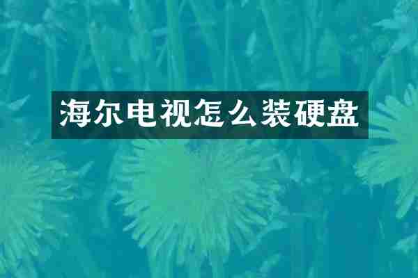 海尔电视怎么装硬盘