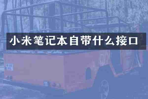 小米笔记本自带什么接口