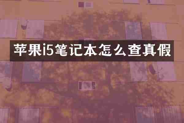 苹果i5笔记本怎么查真假