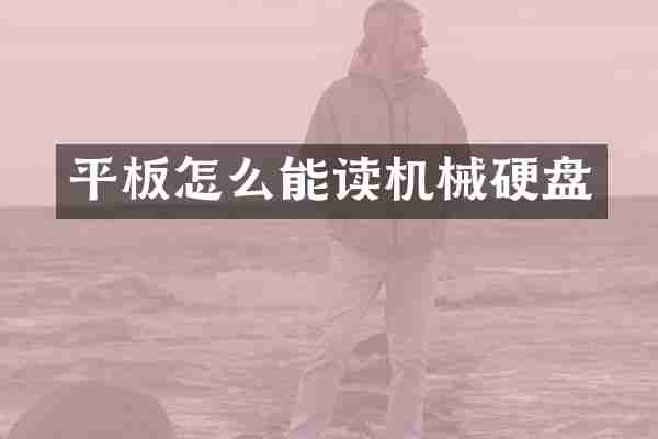 平板怎么能读机械硬盘