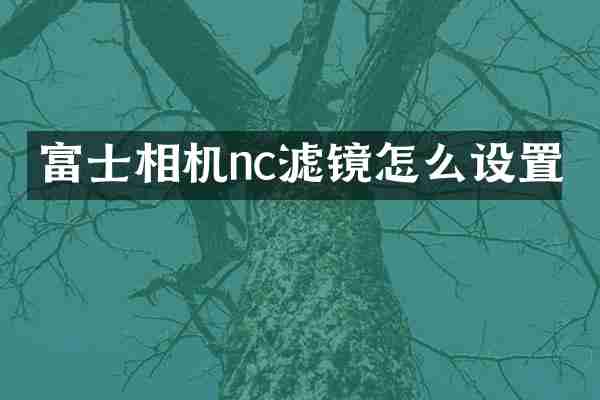 富士相机nc滤镜怎么设置