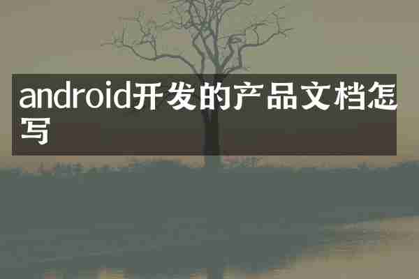 android开发的产品文档怎么写