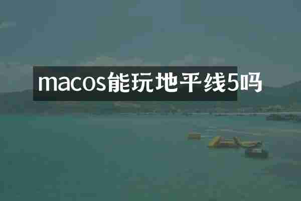 macos能玩地平线5吗