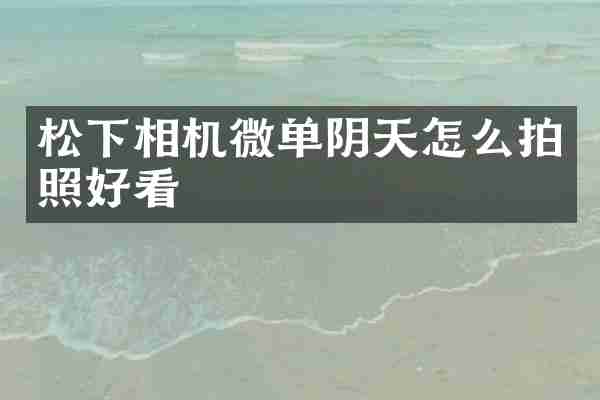 相机微单阴天怎么拍照好看