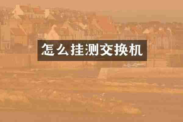 怎么挂测交换机