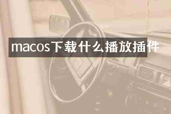 macos下载什么播放插件