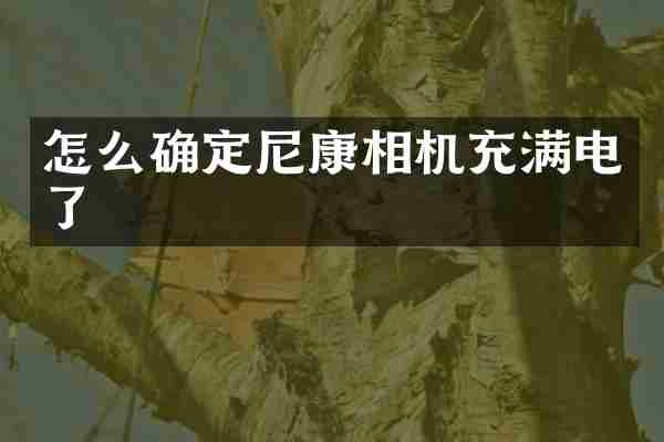 怎么确定尼康相机充满电了