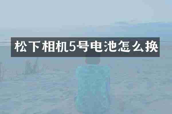 松下相机5号电池怎么换