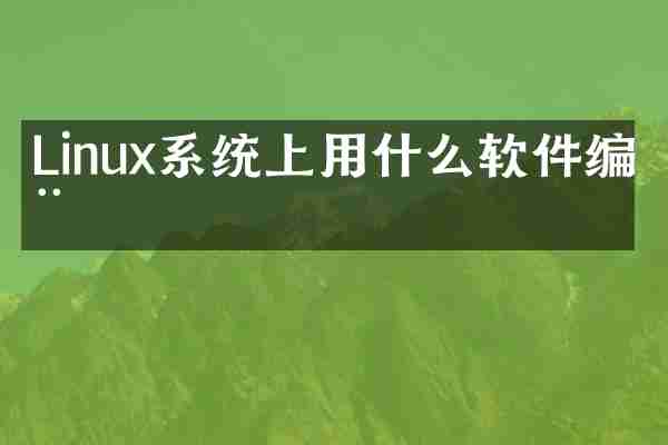 Linux系统上用什么软件编程