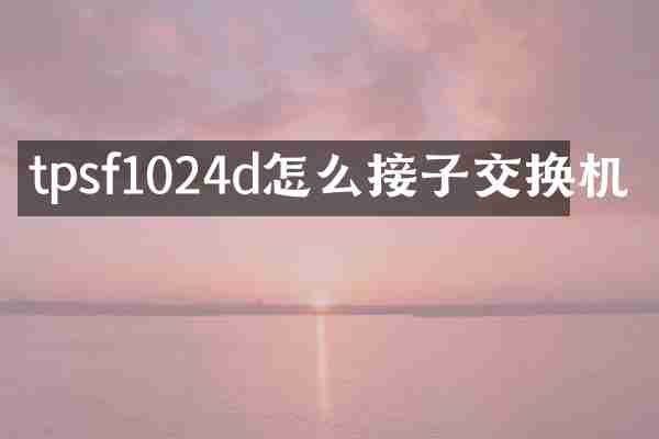 tpsf1024d怎么接子交换机