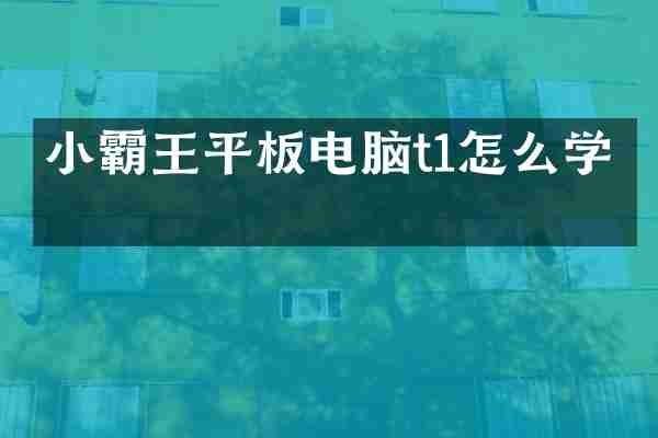 小霸王平板电脑t1怎么学习