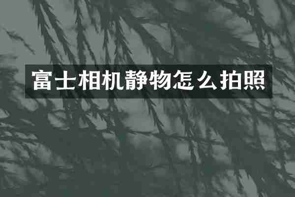 富士相机静物怎么拍照