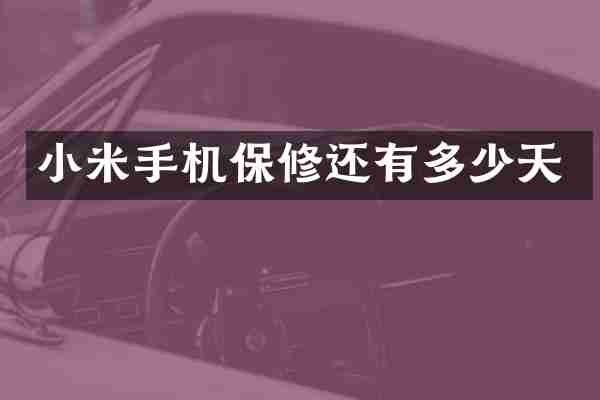 小米手机保修还有多少天