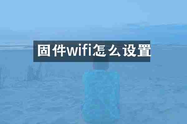 固件wifi怎么设置