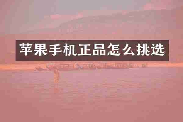 苹果手机正品怎么挑选