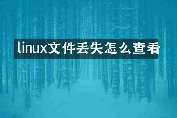 linux文件丢失怎么查看