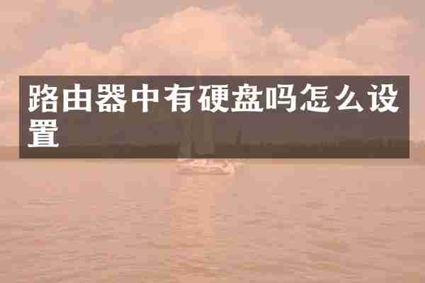 路由器中有硬盘吗怎么设置