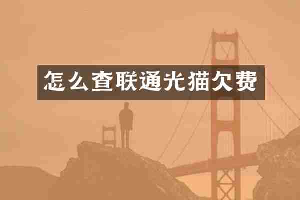 怎么查联通光猫欠费