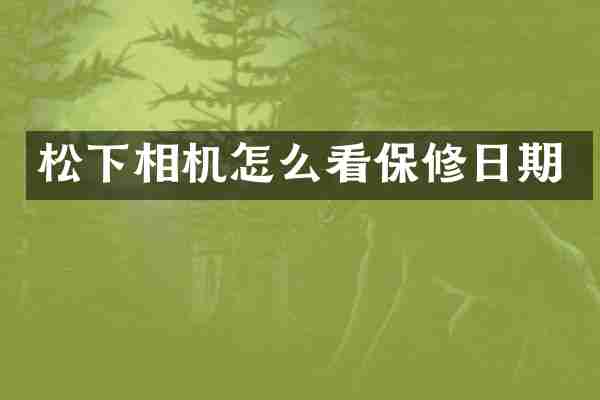 相机怎么看保修日期