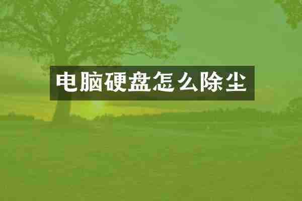 电脑硬盘怎么除尘