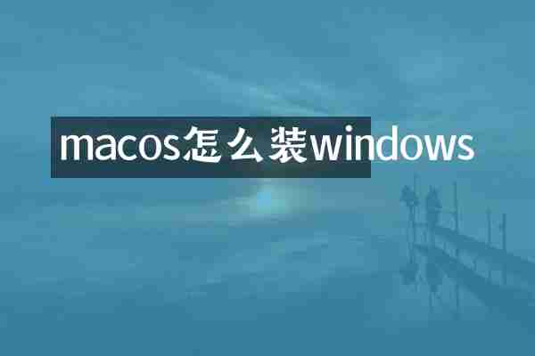 macos怎么装windows