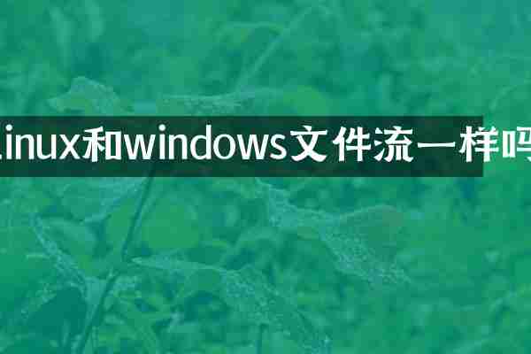 linux和windows文件流一样吗