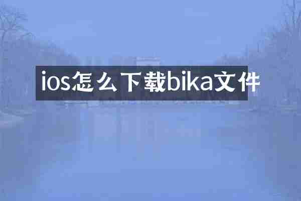ios怎么下载bika文件