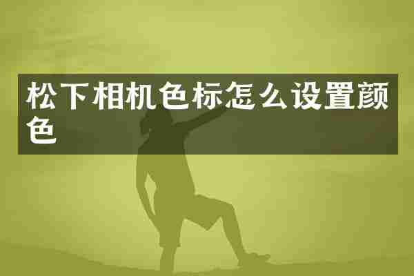相机色标怎么设置颜色