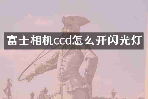 富士相机ccd怎么开闪光灯