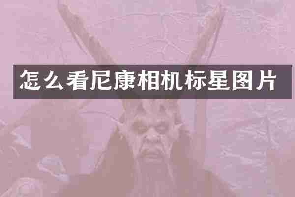 怎么看尼康相机标星图片