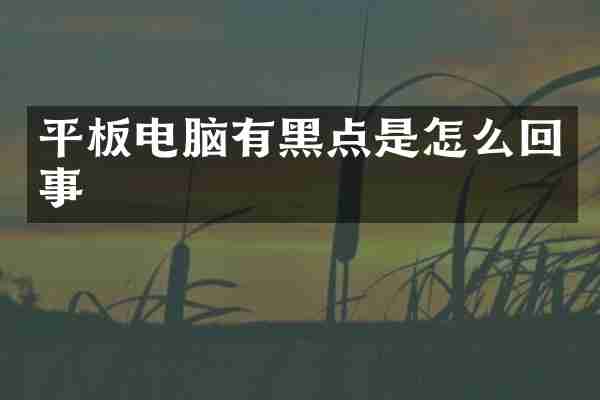 平板电脑有黑点是怎么回事