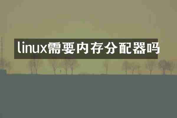linux需要内存分配器吗