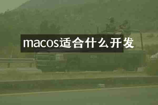 macos适合什么开发