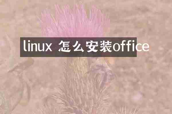 linux 怎么安装office