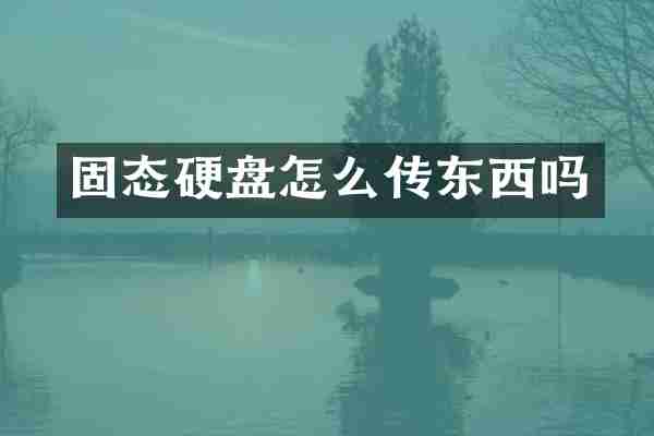 固态硬盘怎么传东西吗