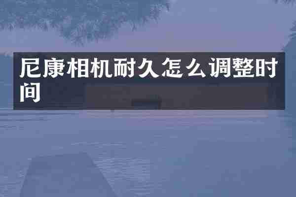 尼康相机耐久怎么调整时间