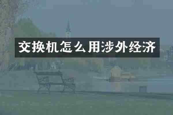 交换机怎么用涉外经济