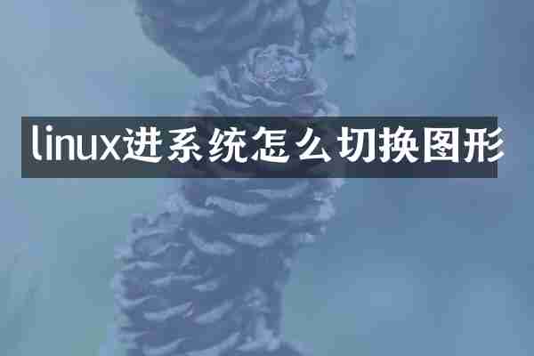 linux进系统怎么切换图形
