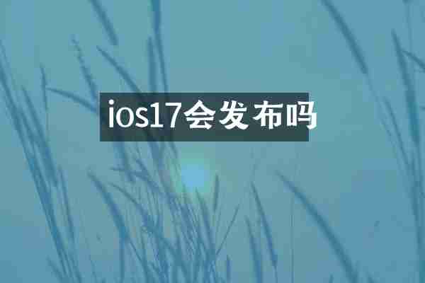ios17会发布吗