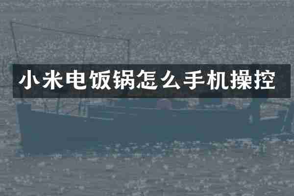 小米电饭锅怎么手机操控