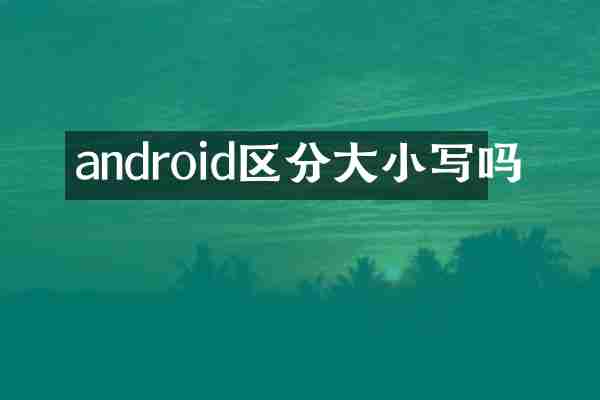 android区分大小写吗