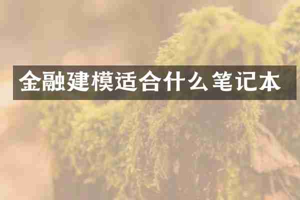金融建模适合什么笔记本
