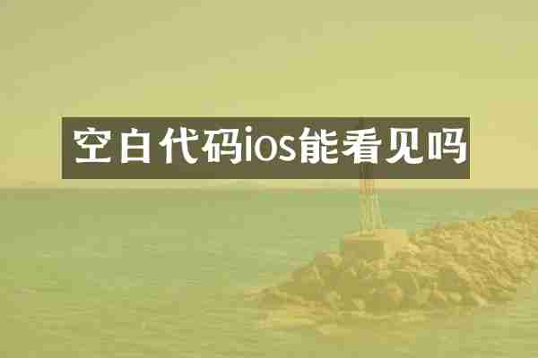 空白代码ios能看见吗