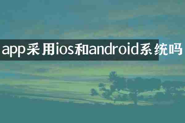 app采用ios和android系统吗