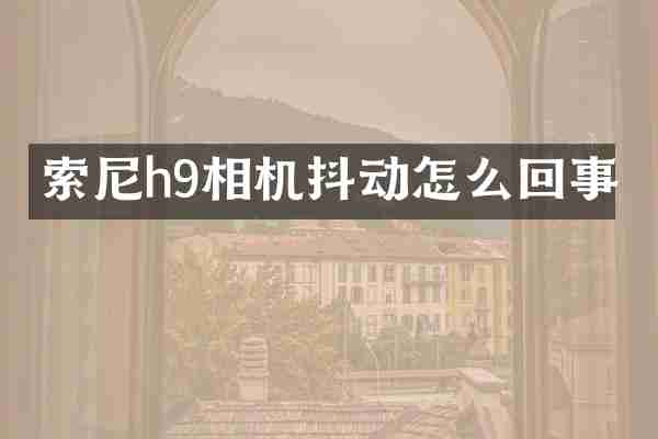h9相机抖动怎么回事